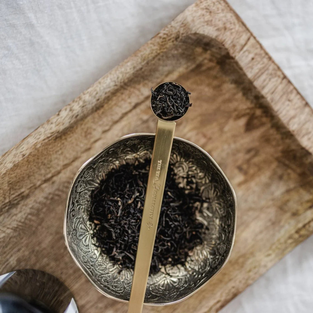 the tea collective engraved tea spoon
