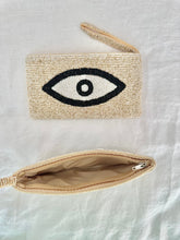 Load image into Gallery viewer, black salt co beaded eye wallet
