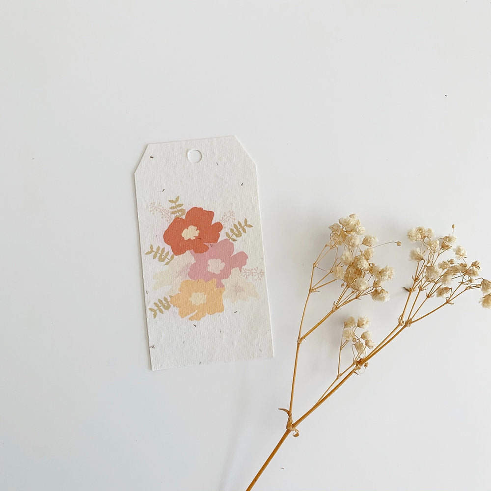 rosy thoughts plantable seed gift tag summer blooms
