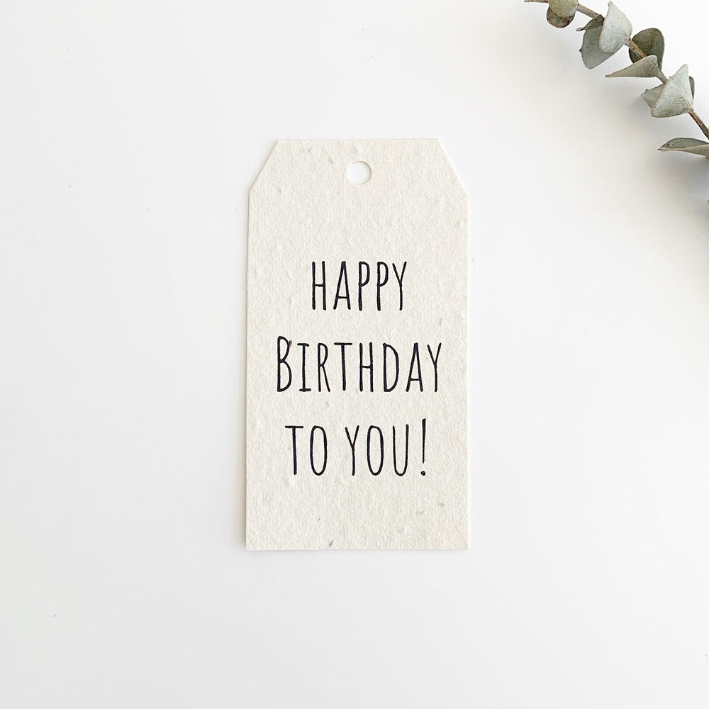rosy thoughts plantable seed gift tag happy birthday