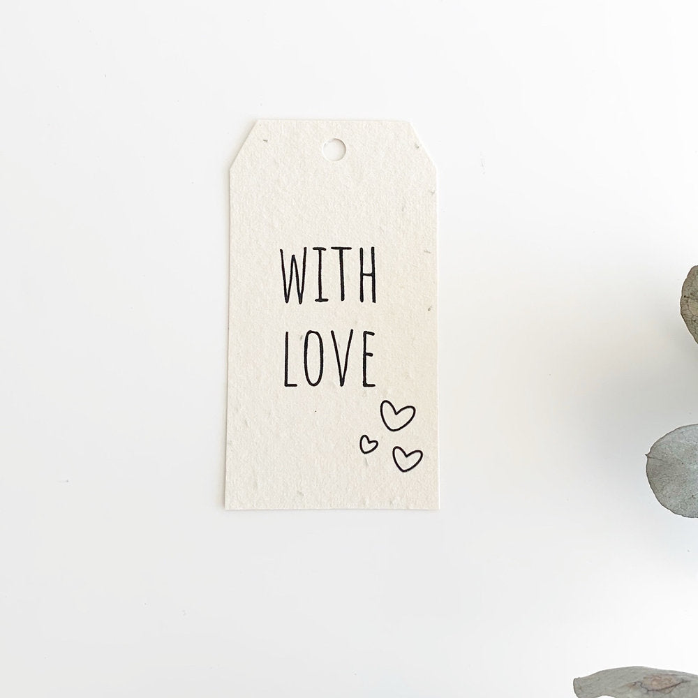 rosy thoughts plantable seed gift tag with love
