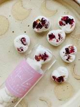 Load image into Gallery viewer, inspired botanicals mini love bath bomb fizzies
