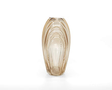 Load image into Gallery viewer, glass shell vase amber
