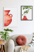 Load image into Gallery viewer, fairy floss design moroccan fiddle leaf fig watercolour print
