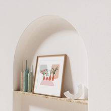 Load image into Gallery viewer, fairy floss design australian native terracotta pots watercolour print
