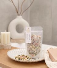 Load image into Gallery viewer, evella co tranquil green tea and jasmine infused bath salts
