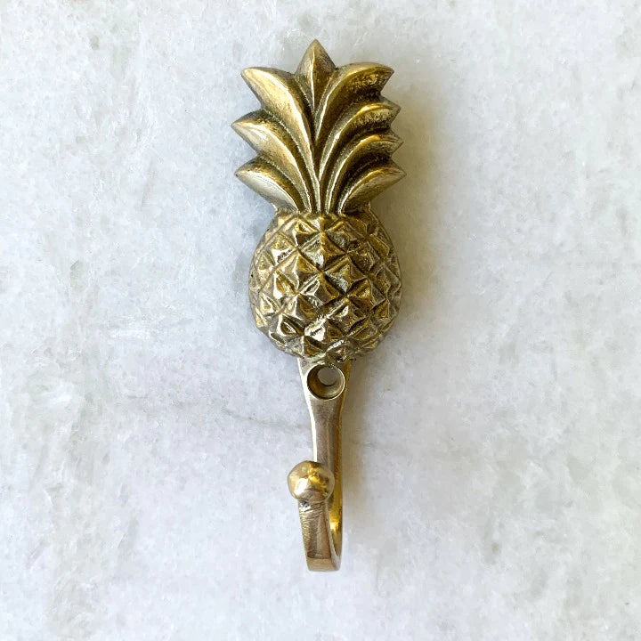 ocean luxe pineapple brass hook
